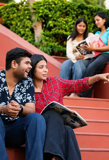 Students enjoying campus life